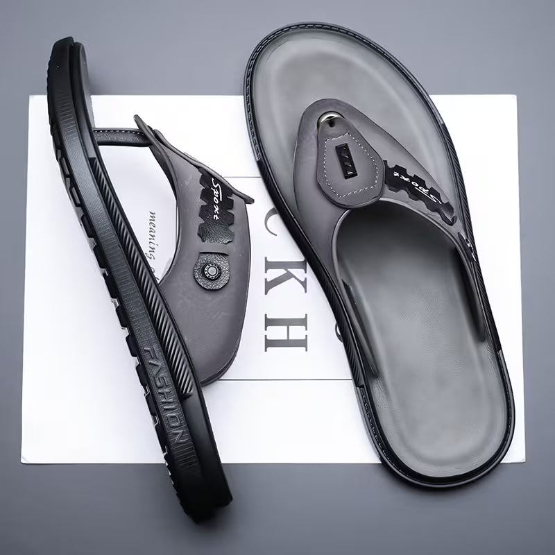 PROCLOGS Premium Comfort Men's Flip Flops – Charcoal Grey