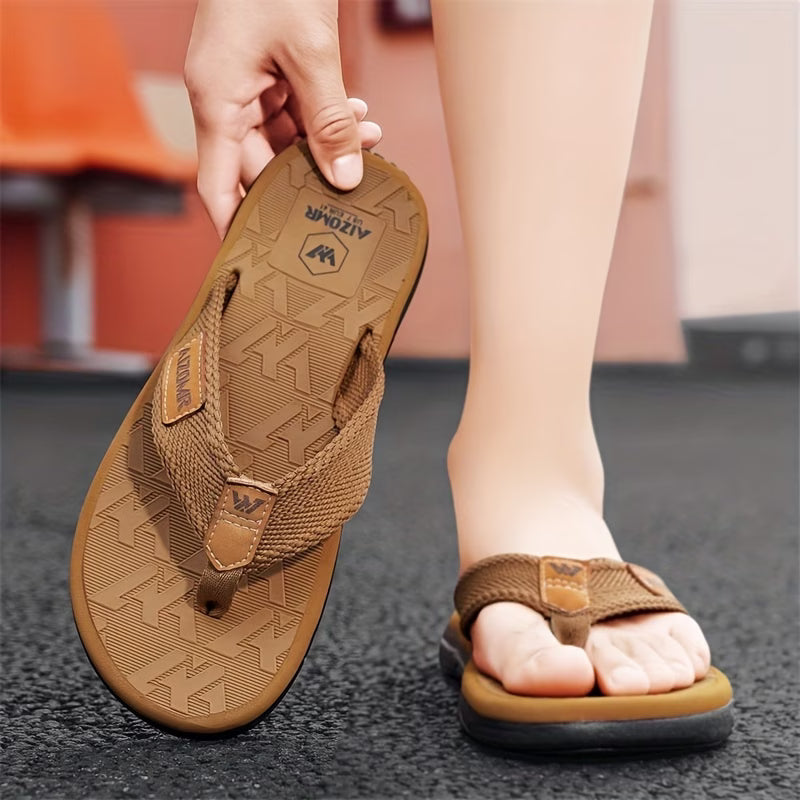 PROCLOGS Premium Comfort Men's Flip Flops – Camel Brown