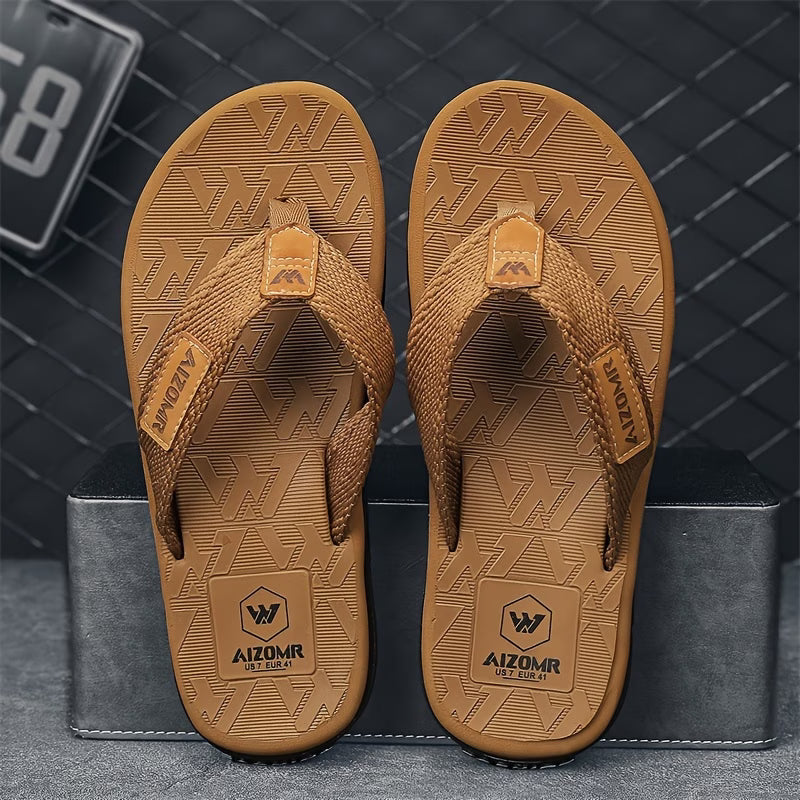 PROCLOGS Premium Comfort Men's Flip Flops – Camel Brown