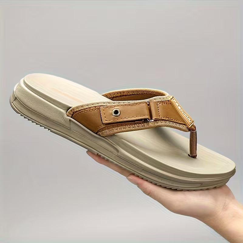 PROCLOGS Premium Comfort Men's Flip Flops – Beige