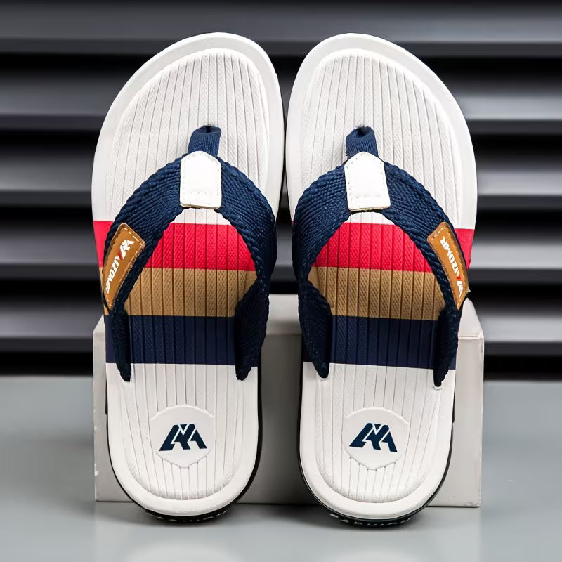 PROCLOGS Premium Stripe Comfort Flip Flops – Multi Color