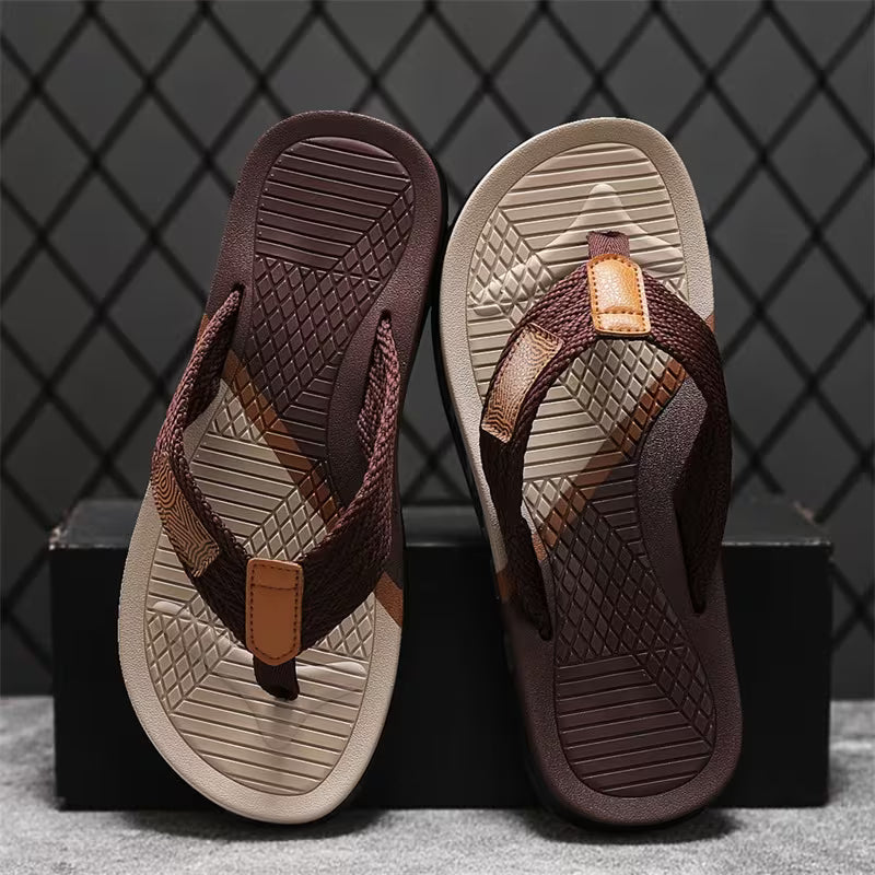 PROCLOGS Premium Comfort Men's Flip Flops – Coffee Brown